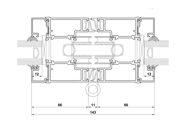 Cross Section through a hinged fold
