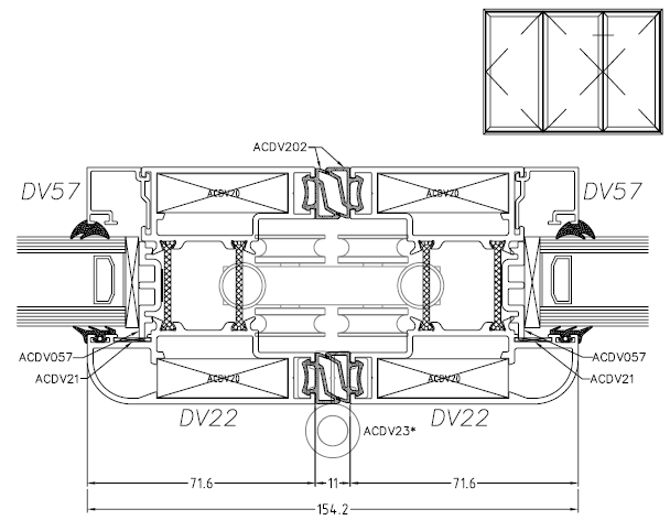 Cross Section through a hinged fold